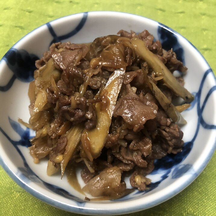 牛ごぼうエノキのしぐれ煮